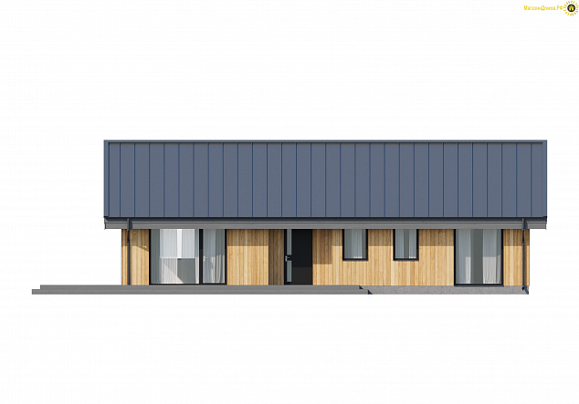 Дом H-098-1S (8.0x14.4) по каркасной технологии