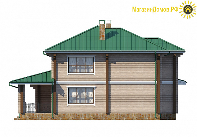 Дом из клееного бруса H-242-2D (13.0х14.4)