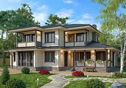 Дом из клееного бруса H-250-2D (12.5х18.0)