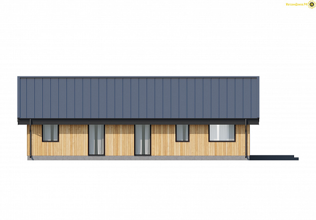 Дом H-098-1S (8.0x14.4) по каркасной технологии