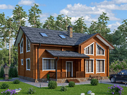 Дом из клееного бруса H-220-1.5D (11.9x13.5)