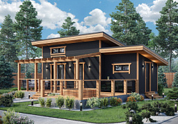 Дом H-060-1S (8.6х9.4) по каркасной технологии