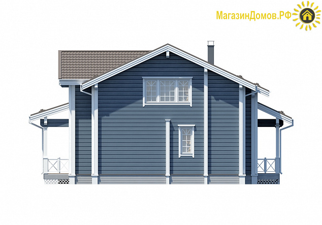 Дом из клееного бруса H-288-1.5D (14.4х15.2)