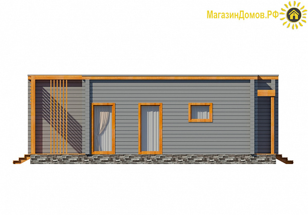Дом из клееного бруса H-121-1D (11.7х12.5)