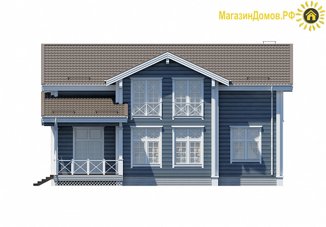 Дом из клееного бруса H-288-1.5D (14.4х15.2)