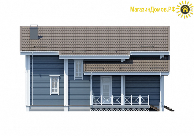 Дом из клееного бруса H-288-1.5D (14.4х15.2)