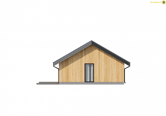 Дом H-098-1S (8.0x14.4) по каркасной технологии