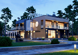 Дом из клееного бруса H-480-2D (18.4х15.0)