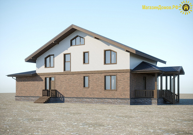 Дом H-300-1.5S (11.0x20.5) по каркасной технологии