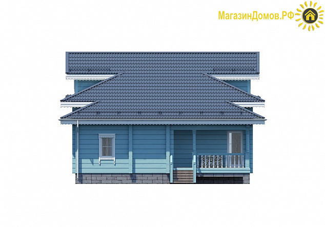 Дом из клееного бруса H-143-1.5D (9.6х12.1)