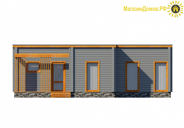 Дом из клееного бруса H-121-1D (11.7х12.5)