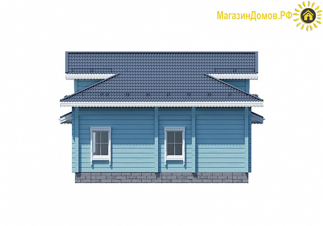 Дом из клееного бруса H-143-1.5D (9.6х12.1)
