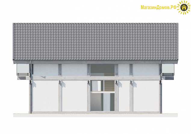 Дом H-160-1.5S (7.5x10.35) фахверк из клееных балок