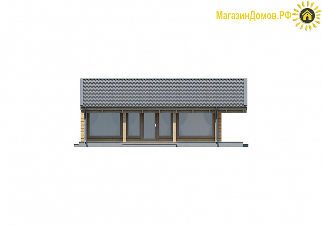 Дом из клееного бруса H-127-1D (9.5х14.5)