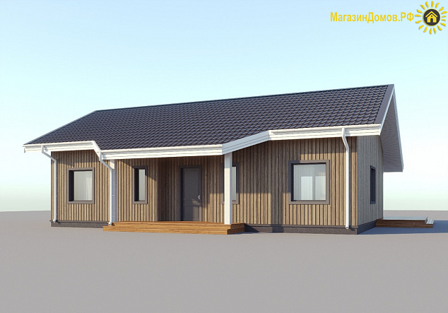 Дом H-139-1.5S (8.5x13.2) по каркасной технологии