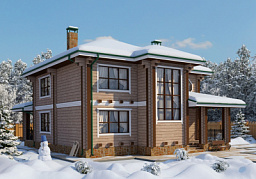 Дом из клееного бруса H-242-2D (13.0х14.4)