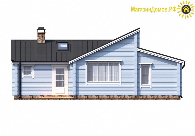 Дом из клееного бруса H-075-1D (8.2Х11.05)