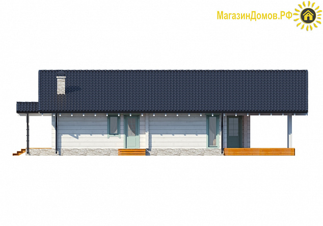 Дом H-246-1S (16.5х16.8) по каркасной технологии