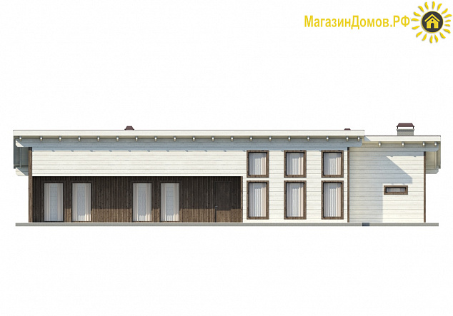 Дом из клееного бруса H-189-1D (9.9х23.6)