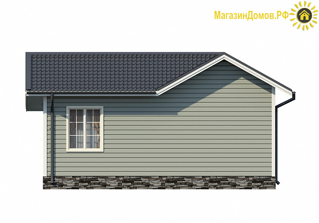 Дом из клееного бруса H-053-1D (7.3х7.8)