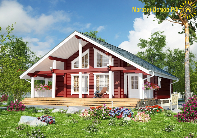 Дом H-152-1.5S (10.0х10.8) по каркасной технологии