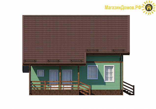 Дом H-146-1.5S (8.0х10.0) по каркасной технологии