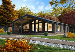 Дом из клееного бруса H-105-1D (8.0х14.5)