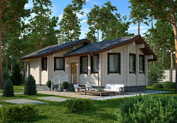 Баня из клееного бруса S-056-1D (6.0х12.0)