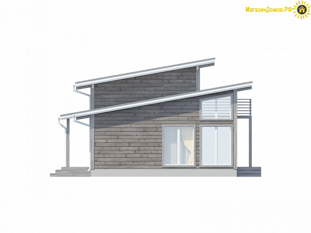 Дом H-181-1.5S (10.7х14.5) по каркасной технологии