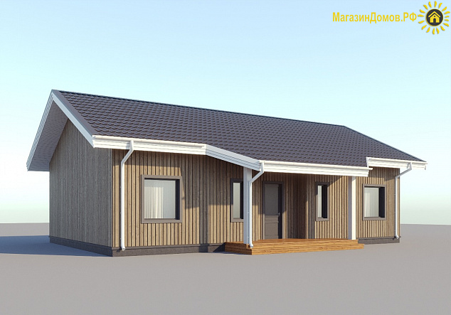 Дом H-139-1.5S (8.5x13.2) по каркасной технологии