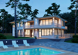 Дом из клееного бруса H-291-2D (21.0x12.5)