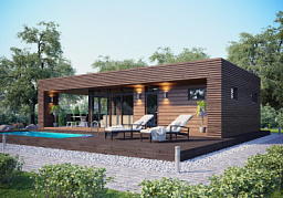 Баня из клееного бруса S-085-1D (6.3х12.9)