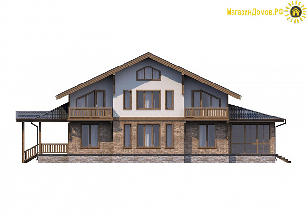 Дом H-300-1.5S (11.0x20.5) по каркасной технологии