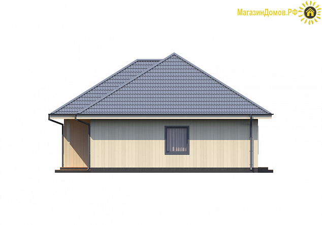 Дом H-091-1S (10.68x10.98) по каркасной технологии