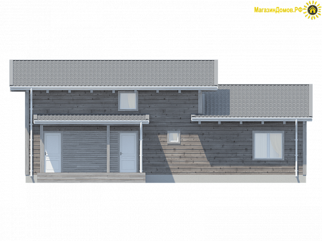 Дом из клееного бруса H-181-1.5D (10.7х14.5)