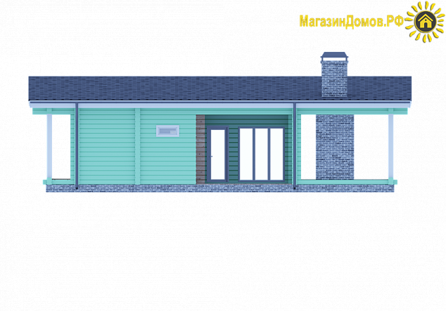 Баня S-095-1D (13.8х7.2) из клееного бруса