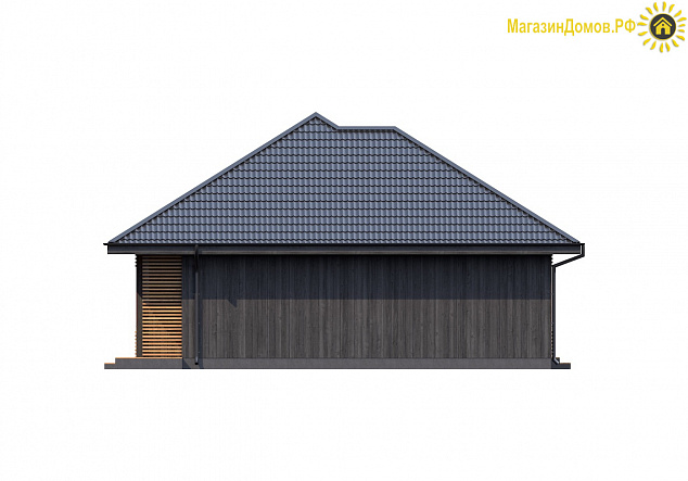 Дом H-091-1S (10.68x10.98) по каркасной технологии