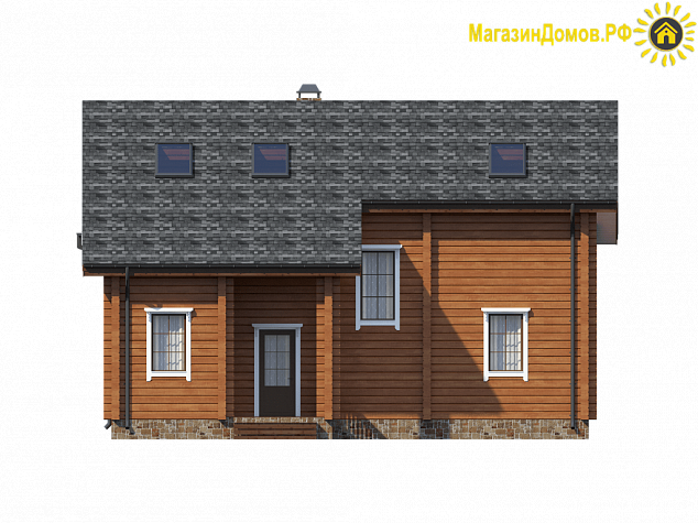Дом из клееного бруса H-220-1.5D (11.9x13.5)