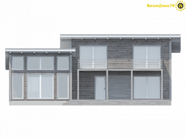 Дом H-181-1.5S (10.7х14.5) по каркасной технологии