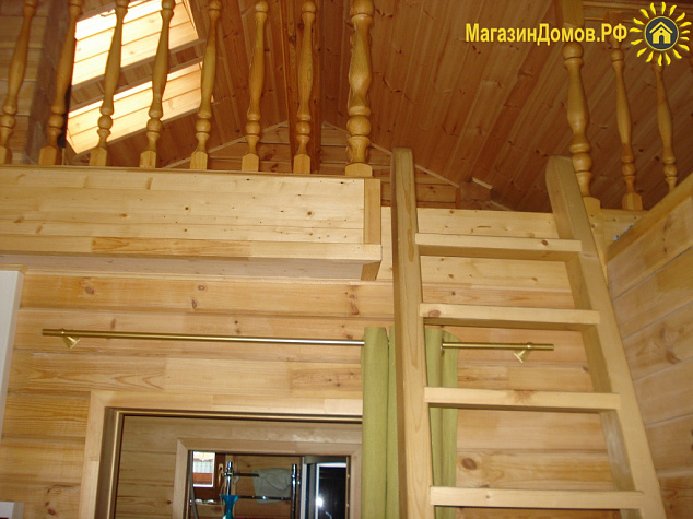 Баня S-058-1.5D (6.7х7.7) из клееного бруса