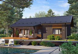 Дом H-139-1.5S (8.5x13.2) по каркасной технологии