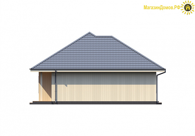 Дом H-091-1S (10.68x10.98) по каркасной технологии