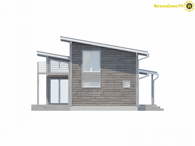 Дом H-181-1.5S (10.7х14.5) по каркасной технологии