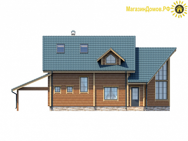 Дом из клееного бруса H-208-1.5D (9.0x18.0)