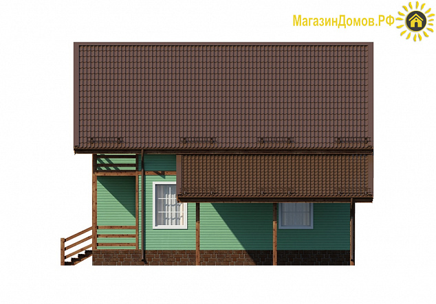 Дом H-146-1.5S (8.0х10.0) по каркасной технологии