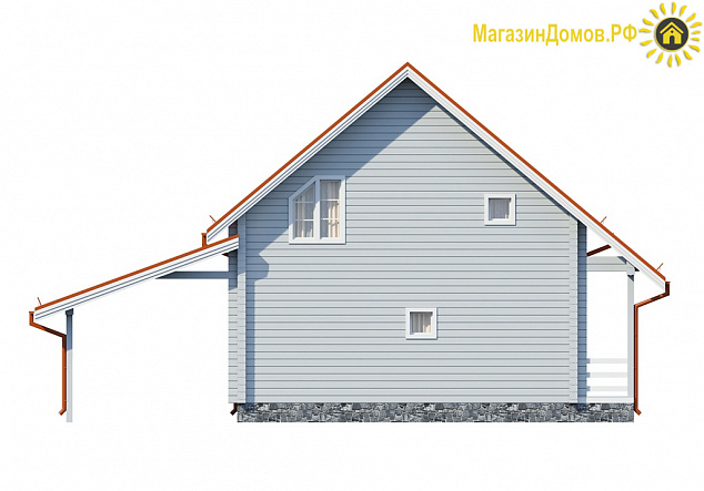 Дом из клееного бруса H-146-1.5D (8.0х10.0)