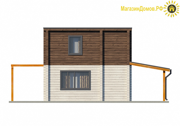Дом из клееного бруса H-078-2D (6.0х8.7)