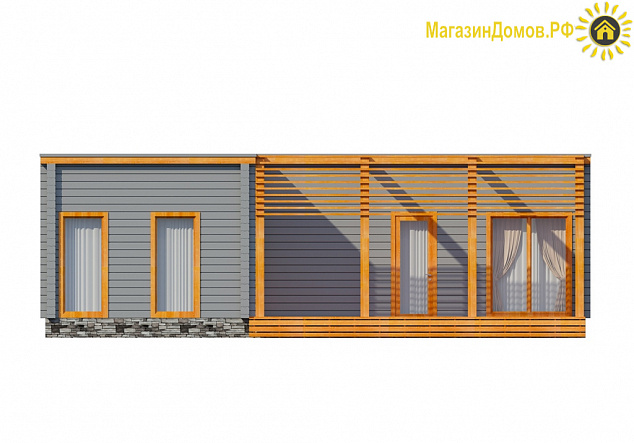 Дом H-121-1S (11.7х12.5) по каркасной технологии