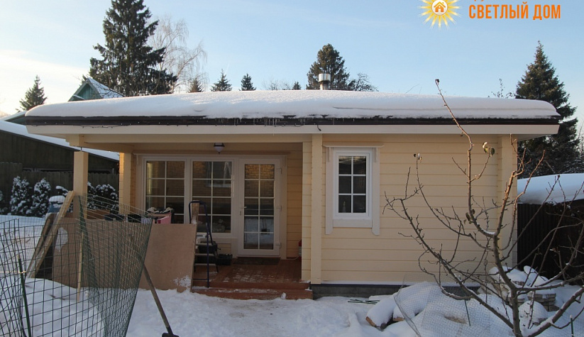 Баня S-041-1D (6.25x7.0) из клееного бруса