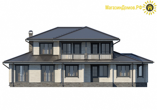 Дом H-250-2S (12.5х18.0) по каркасной технологии